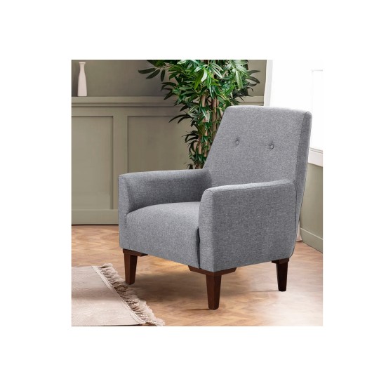 Wing Chair Vina - Grey, Walnut Grey
Walnut