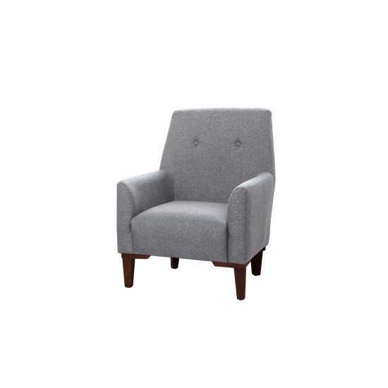 Wing Chair Vina - Grey, Walnut Grey
Walnut