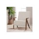 Wing Chair Larus Wood Berjer - Walnut, Cream Walnut
Cream