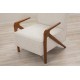 Wing Chair Larus Wood Berjer - Walnut, Cream Walnut
Cream