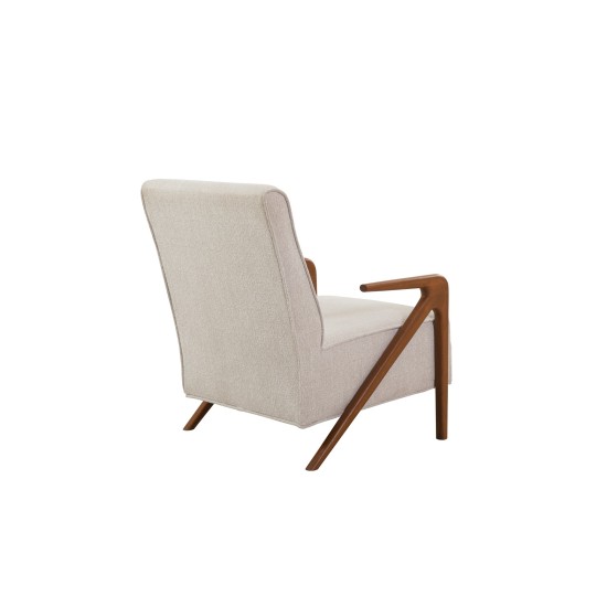 Wing Chair Larus Wood Berjer - Walnut, Cream Walnut
Cream