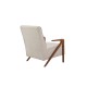 Wing Chair Larus Wood Berjer - Walnut, Cream Walnut
Cream