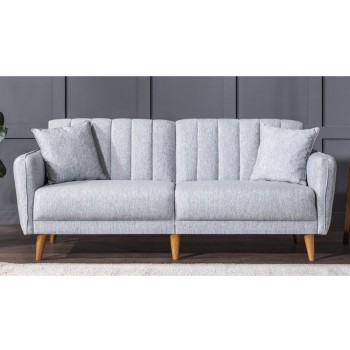 3-Seat Sofa-Bed Aqua - Grey Grey