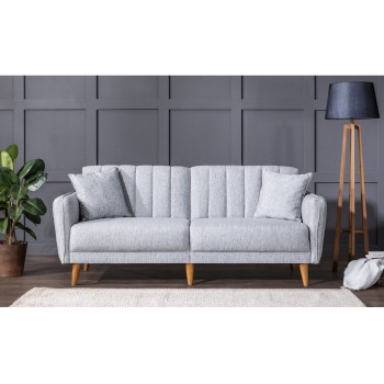 3-Seat Sofa-Bed Aqua - Grey Grey