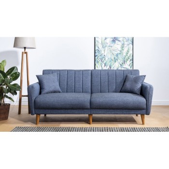 3-Seat Sofa-Bed Aqua - Dark Blue Dark Blue