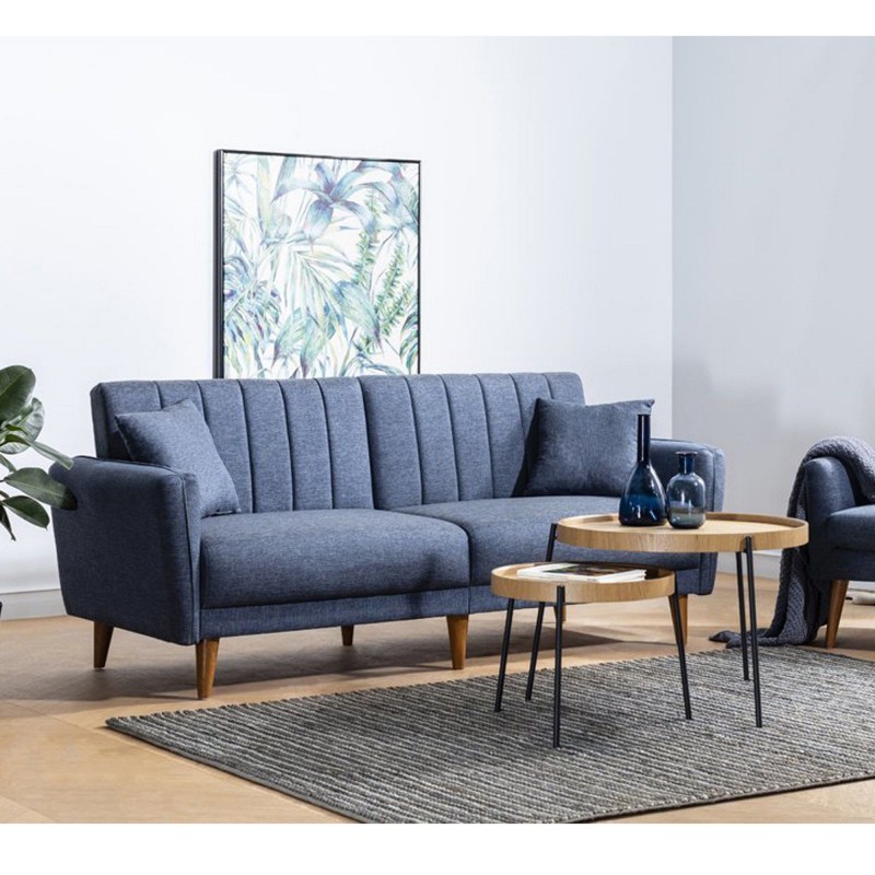 Atelier del Sofa 3-Seat Sofa-Bed Aqua - Dark Blue Dark Blue