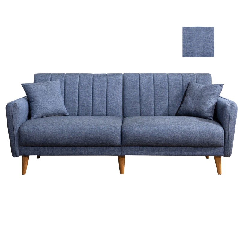 Atelier del Sofa 3-Seat Sofa-Bed Aqua - Dark Blue Dark Blue