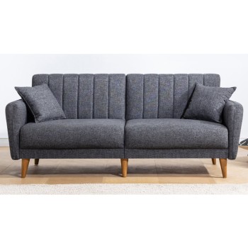 3-Seat Sofa-Bed Aqua - Dark Grey Dark Grey