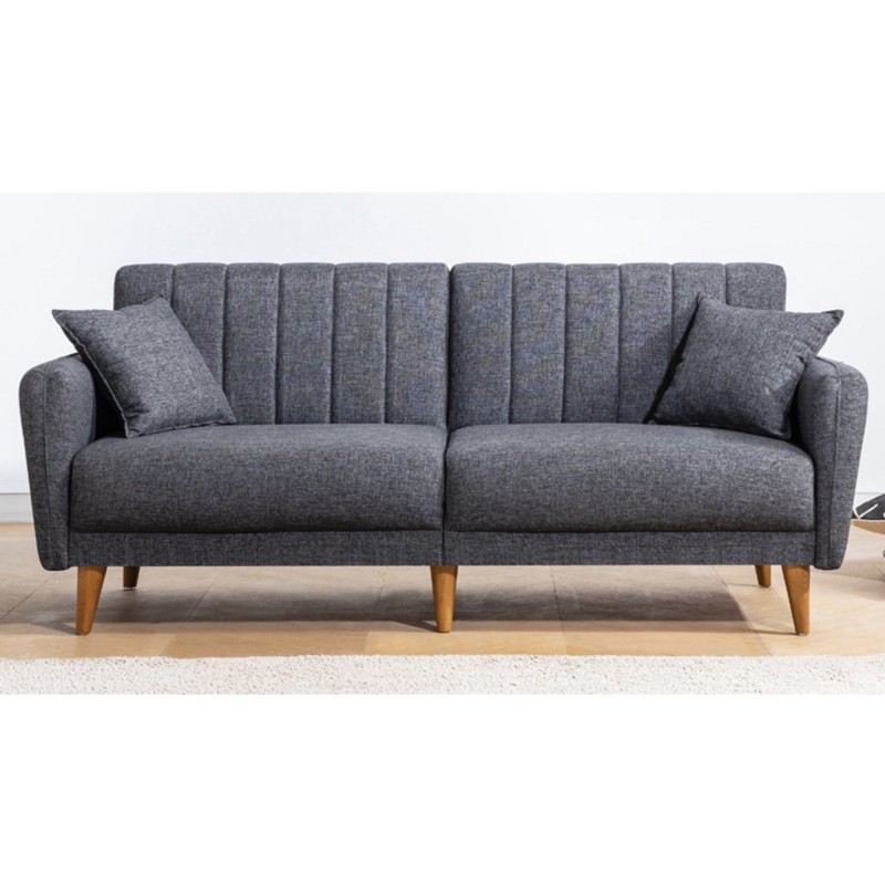 Atelier del Sofa 3-Seat Sofa-Bed Aqua - Dark Grey Dark Grey