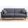 3-Seat Sofa-Bed Aqua - Dark Grey Dark Grey