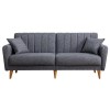 Atelier del Sofa 3-Seat Sofa-Bed Aqua - Dark Grey Dark Grey