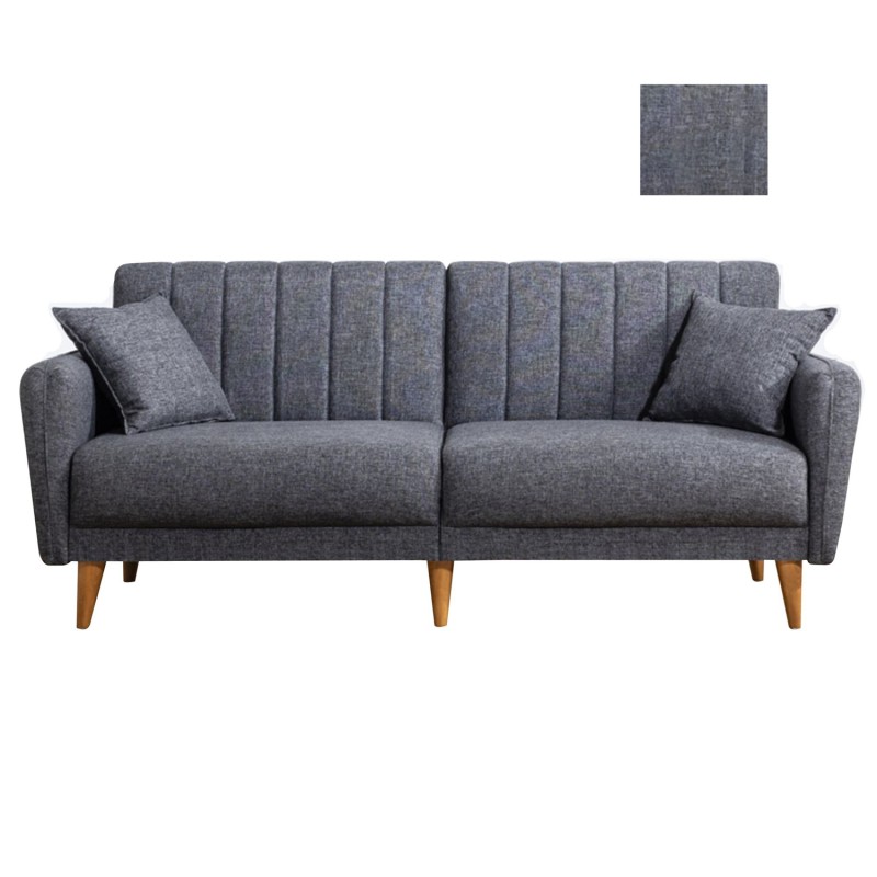 Atelier del Sofa 3-Seat Sofa-Bed Aqua - Dark Grey Dark Grey