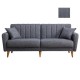 Atelier del Sofa 3-Seat Sofa-Bed Aqua - Dark Grey Dark Grey