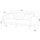 Atelier del Sofa 3-Seat Sofa-Bed Aqua - Dark Grey Dark Grey