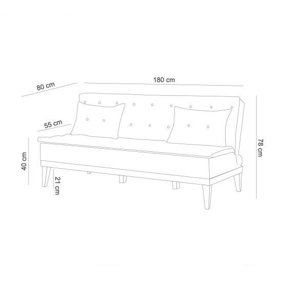 Atelier del Sofa 3-Seat Sofa-Bed Fuoco - Grey Grey