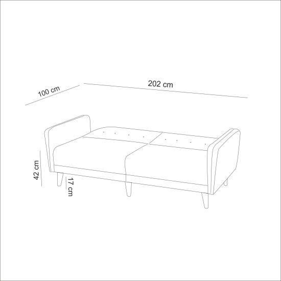 Atelier del Sofa 3-Seat Sofa-Bed Aria - Cream Cream