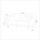 Atelier del Sofa 3-Seat Sofa-Bed Aria - Dark Blue Dark Blue