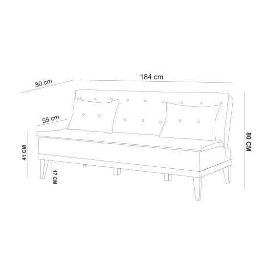3-Seat Sofa-Bed Fuoco - Anthracite Anthracite Atelier del Sofa 3-Seat Sofa-Bed Fuoco - Anthracite Anthracite