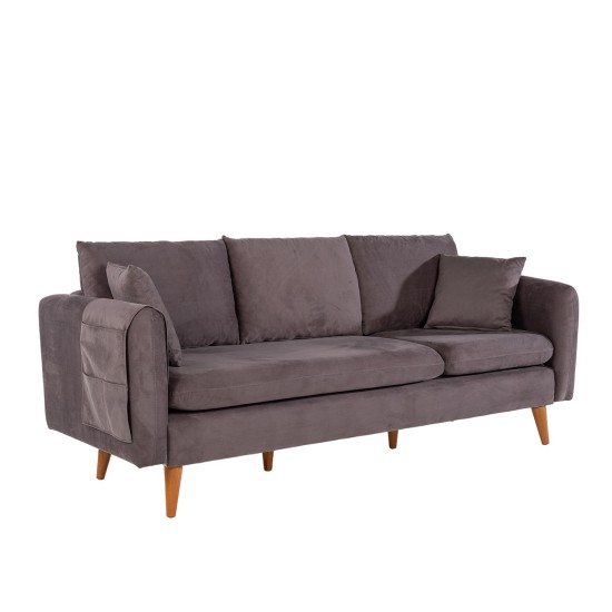 3-Seat Sofa Sofia - Anthracite Anthracite 3-Seat Sofa Sofia - Anthracite Anthracite