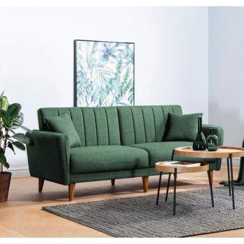 3-Seat Sofa-Bed Aqua - Green Green