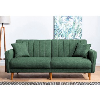 3-Seat Sofa-Bed Aqua - Green Green