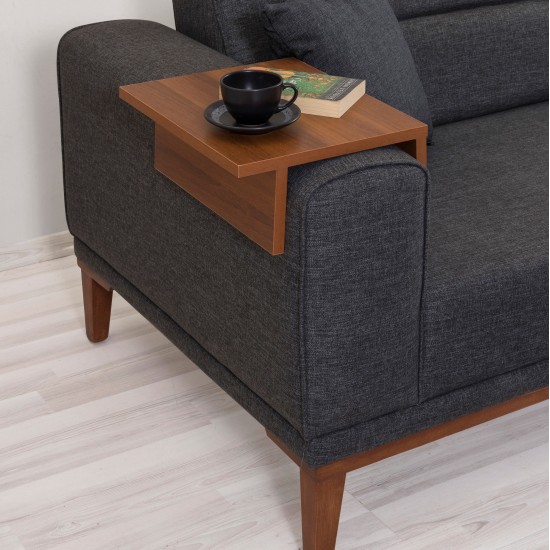 3-Seat Sofa-Bed Liones - Anthracite Anthracite Atelier del Sofa 3-Seat Sofa-Bed Liones - Anthracite Anthracite