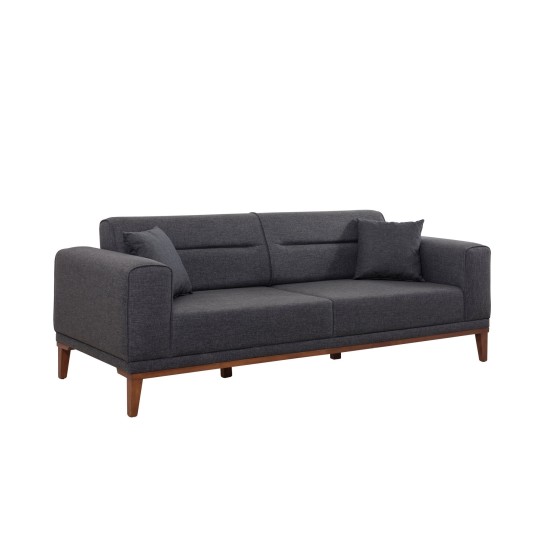 3-Seat Sofa-Bed Liones - Anthracite Anthracite Atelier del Sofa 3-Seat Sofa-Bed Liones - Anthracite Anthracite