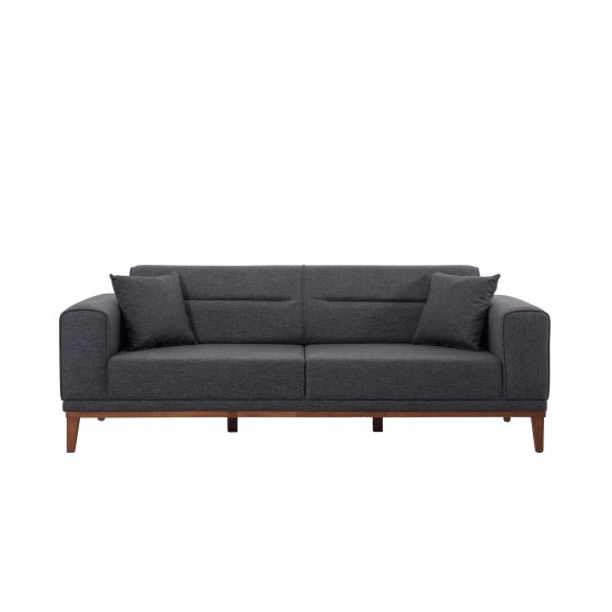 3-Seat Sofa-Bed Liones - Anthracite Anthracite Atelier del Sofa 3-Seat Sofa-Bed Liones - Anthracite Anthracite