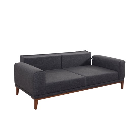 3-Seat Sofa-Bed Liones - Anthracite Anthracite Atelier del Sofa 3-Seat Sofa-Bed Liones - Anthracite Anthracite