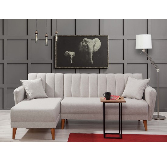 Corner Sofa-Bed Aqua Corner Left - Cream Cream Atelier del Sofa Corner Sofa-Bed Aqua Corner Left - Cream Cream