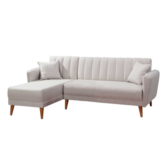 Corner Sofa-Bed Aqua Corner Left - Cream Cream Atelier del Sofa Corner Sofa-Bed Aqua Corner Left - Cream Cream
