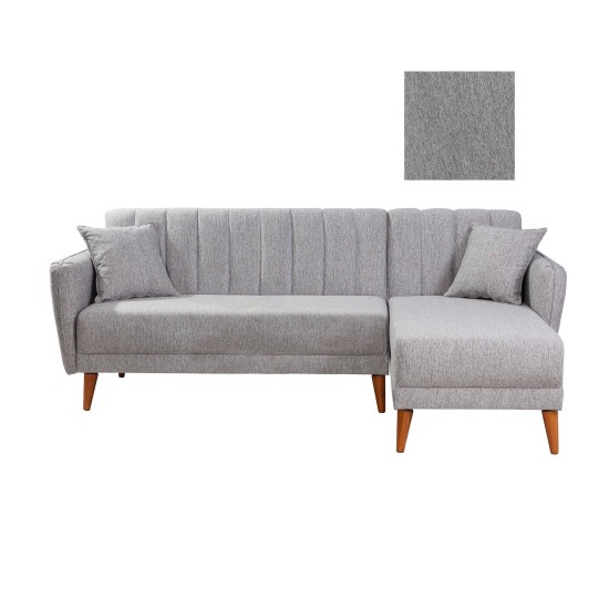 Corner Sofa-Bed Aqua Corner Right - Grey Grey Atelier del Sofa Corner Sofa-Bed Aqua Corner Right - Grey Grey
