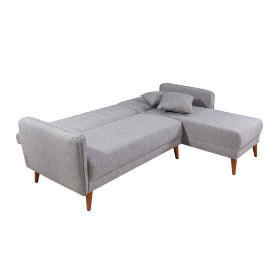 Corner Sofa-Bed Aqua Corner Right - Grey Grey Atelier del Sofa Corner Sofa-Bed Aqua Corner Right - Grey Grey
