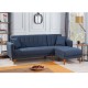 Corner Sofa-Bed Aqua Corner Right - Dark Blue Dark Blue Atelier del Sofa Corner Sofa-Bed Aqua Corner Right - Dark Blue Dark Blue