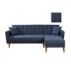 Corner Sofa-Bed Aqua Corner Right - Dark Blue Dark Blue Atelier del Sofa Corner Sofa-Bed Aqua Corner Right - Dark Blue Dark Blue
