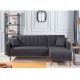 Atelier del Sofa Corner Sofa-Bed Aqua Coner Right - Dark Grey Dark Grey