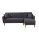 Atelier del Sofa Corner Sofa-Bed Aqua Coner Right - Dark Grey Dark Grey