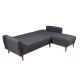 Atelier del Sofa Corner Sofa-Bed Aqua Coner Right - Dark Grey Dark Grey