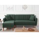 Corner Sofa-Bed Aqua Corner Left - Dark Green Dark Green Atelier del Sofa Corner Sofa-Bed Aqua Corner Left - Dark Green Dark Green