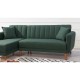 Corner Sofa-Bed Aqua Corner Left - Dark Green Dark Green Atelier del Sofa Corner Sofa-Bed Aqua Corner Left - Dark Green Dark Green