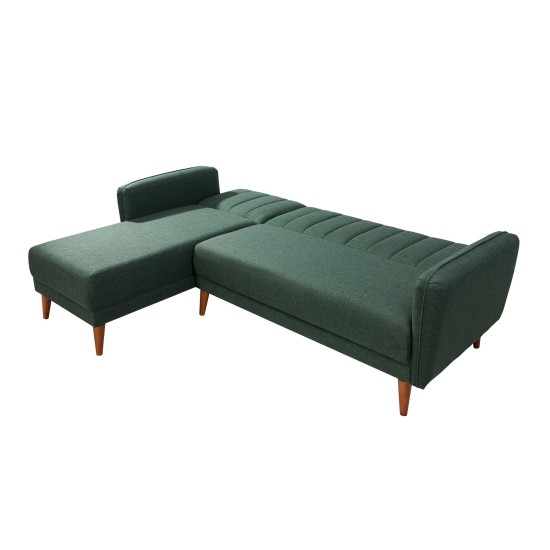 Corner Sofa-Bed Aqua Corner Left - Dark Green Dark Green Atelier del Sofa Corner Sofa-Bed Aqua Corner Left - Dark Green Dark Green
