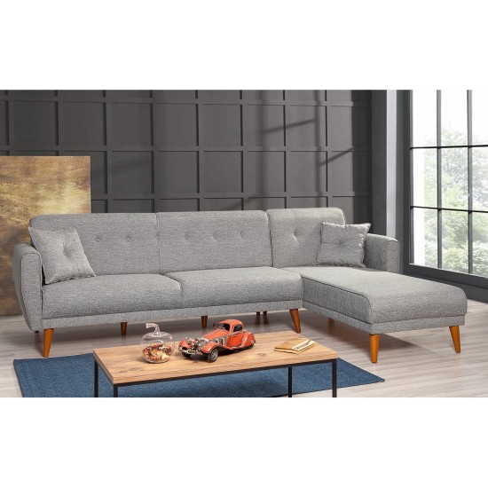 Corner Sofa-Bed Aria Corner - Grey Grey Corner Sofa-Bed Aria Corner - Grey Grey