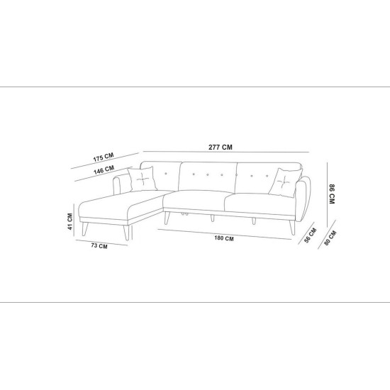 Corner Sofa-Bed Aria Corner - Grey Grey Corner Sofa-Bed Aria Corner - Grey Grey