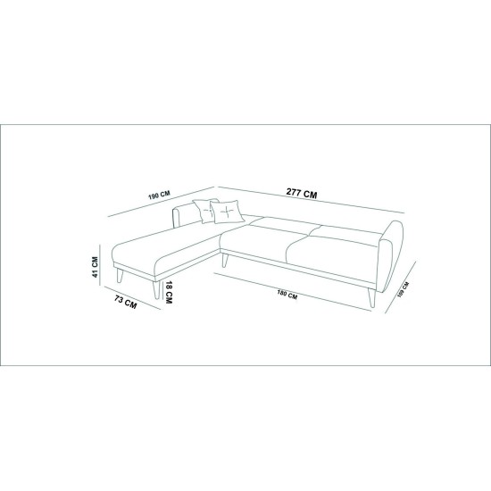 Corner Sofa-Bed Aria Corner - Grey Grey Corner Sofa-Bed Aria Corner - Grey Grey