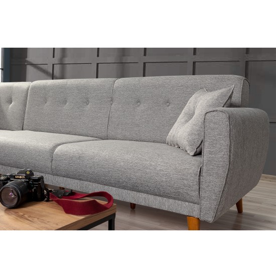 Corner Sofa-Bed Aria Corner - Grey Grey Corner Sofa-Bed Aria Corner - Grey Grey