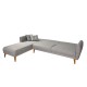 Corner Sofa-Bed Aria Corner - Grey Grey Corner Sofa-Bed Aria Corner - Grey Grey