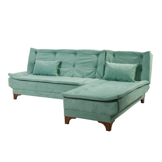 Corner Sofa-Bed Kelebek Corner Right - Sea Green Sea Green Atelier del Sofa Corner Sofa-Bed Kelebek Corner Right - Sea Green Sea Green