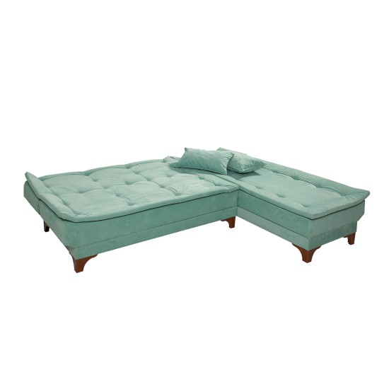 Corner Sofa-Bed Kelebek Corner Right - Sea Green Sea Green Atelier del Sofa Corner Sofa-Bed Kelebek Corner Right - Sea Green Sea Green