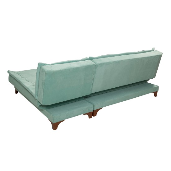 Corner Sofa-Bed Kelebek Corner Right - Sea Green Sea Green Atelier del Sofa Corner Sofa-Bed Kelebek Corner Right - Sea Green Sea Green