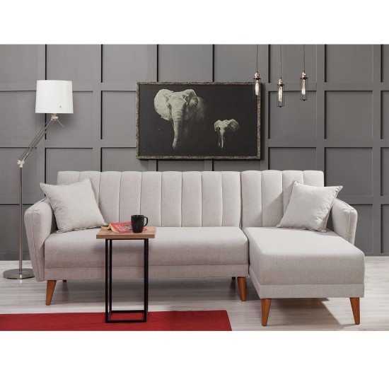 Corner Sofa-Bed Aqua Corner Right - Cream Cream Atelier del Sofa Corner Sofa-Bed Aqua Corner Right - Cream Cream